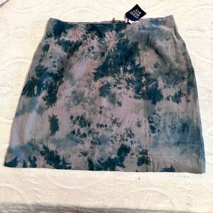 Tie dyed denim skirt
